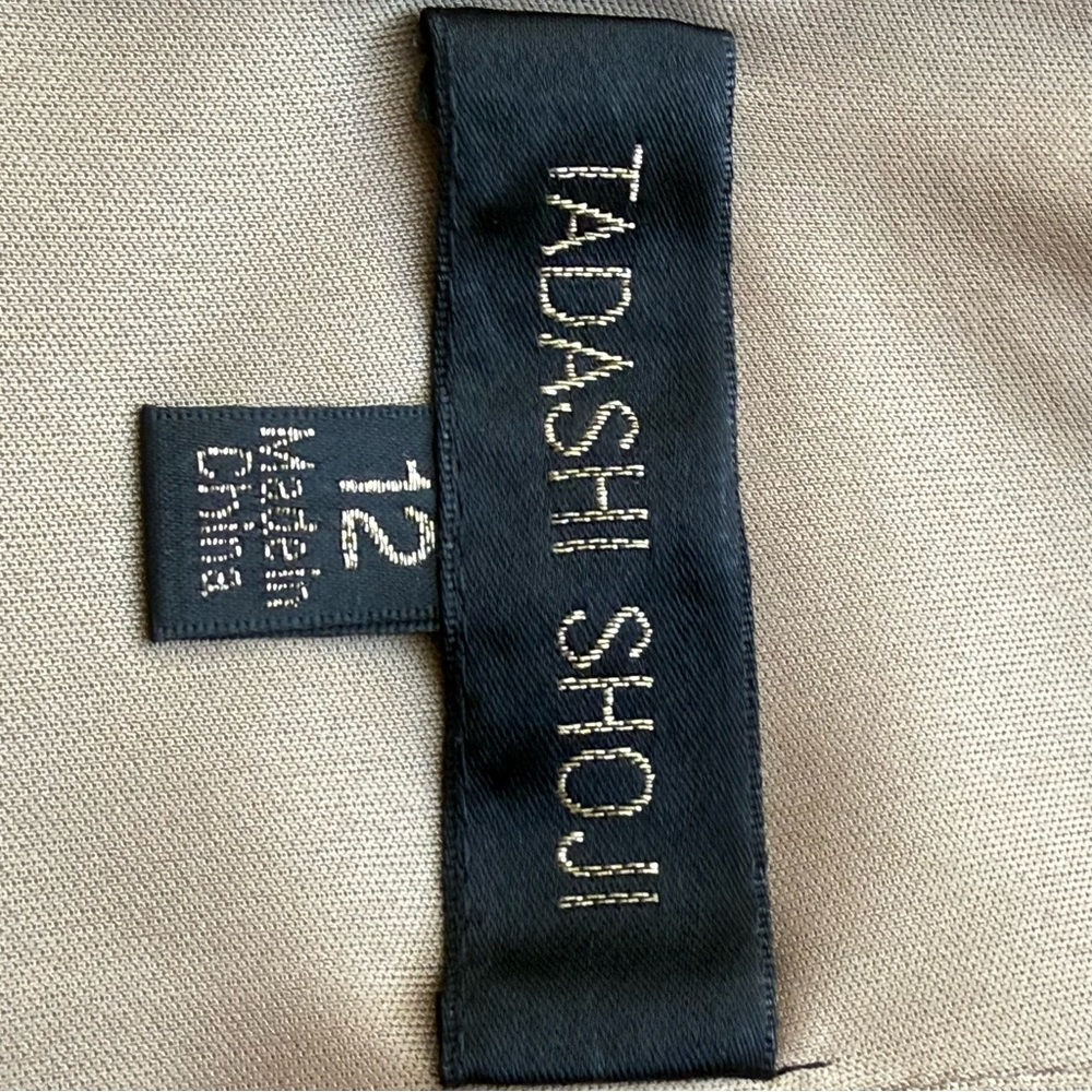 Tadashi Shoji Black Corded Embroidery Tulle 3/4 Sleeve Lace Dress Evening 12 - Picture 13 of 16